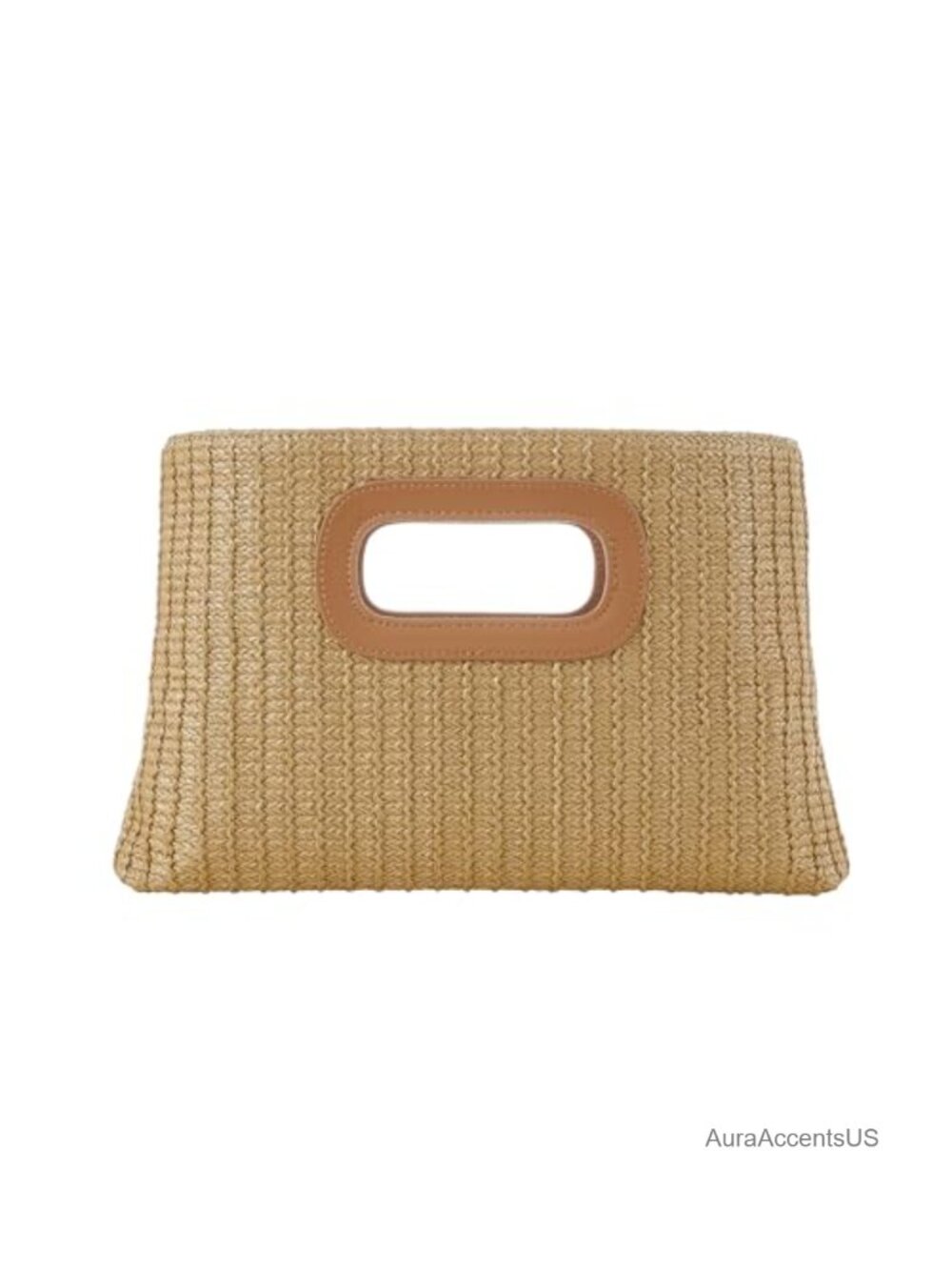 Summer Straw Clutch Purse Women Beach Handbag Top Handle Boho Evening Faux